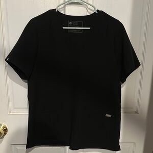 Figs Black Boxy Short Sleeve T-Shirt